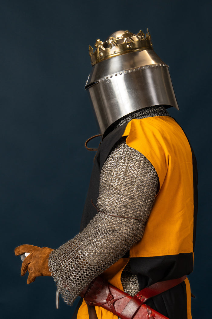 Medieval surcoat Rodrick, orange-black