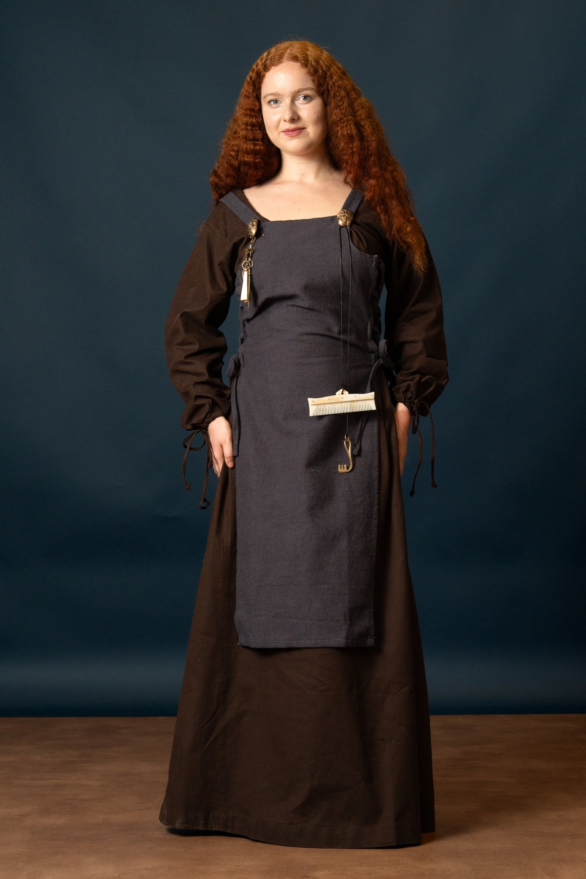 Matilda medieval chemise, underdress, brown