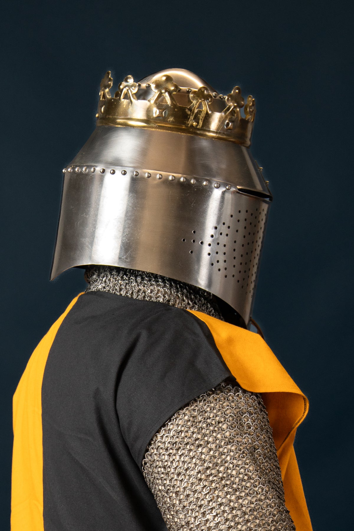 Medieval surcoat Rodrick, orange-black