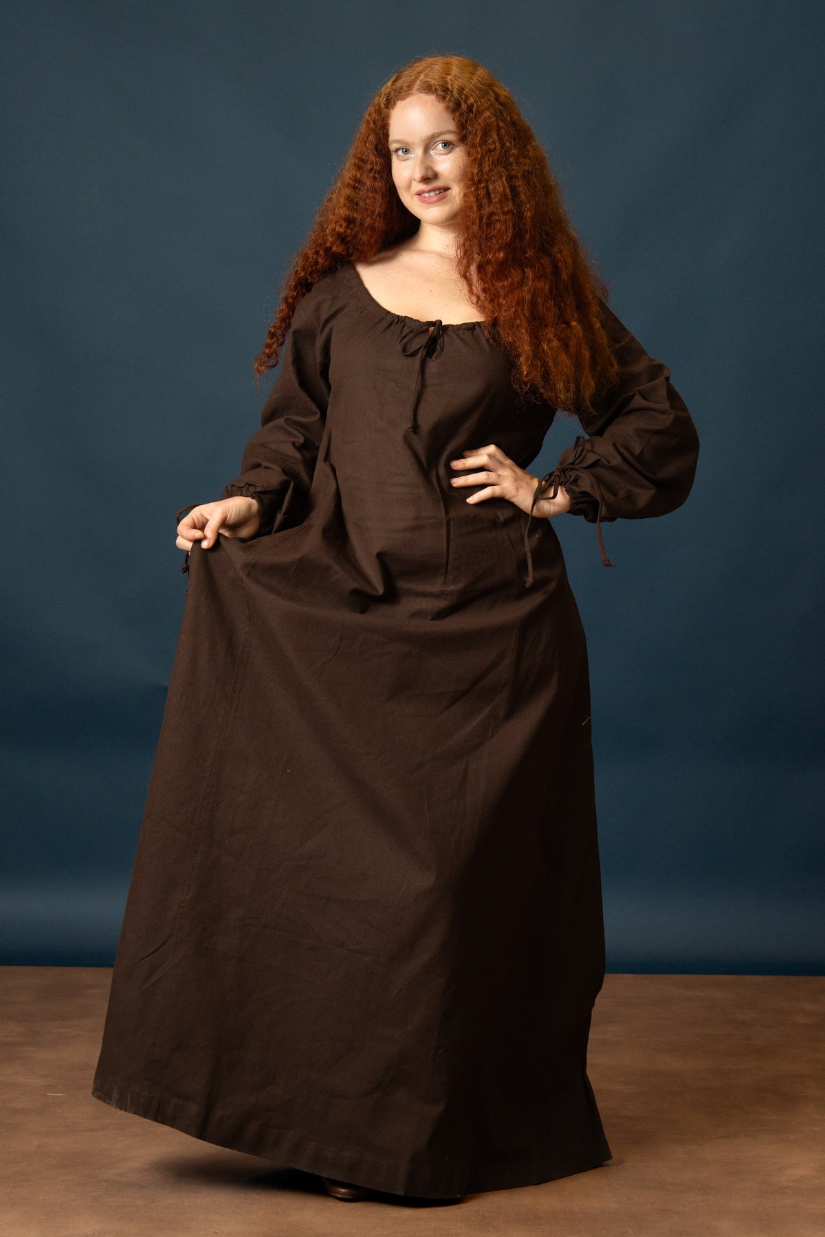 Matilda medieval chemise, underdress, brown