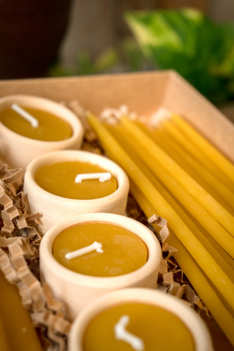 Beeswax candle gift set