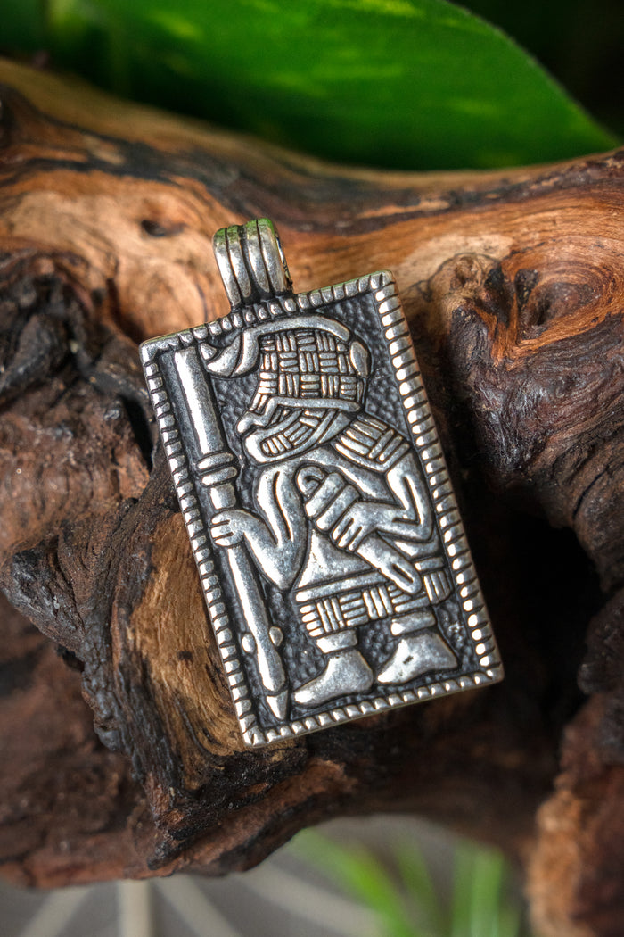 Vendel Warrior Torslunda Pressplate, Pendant silvered bronze