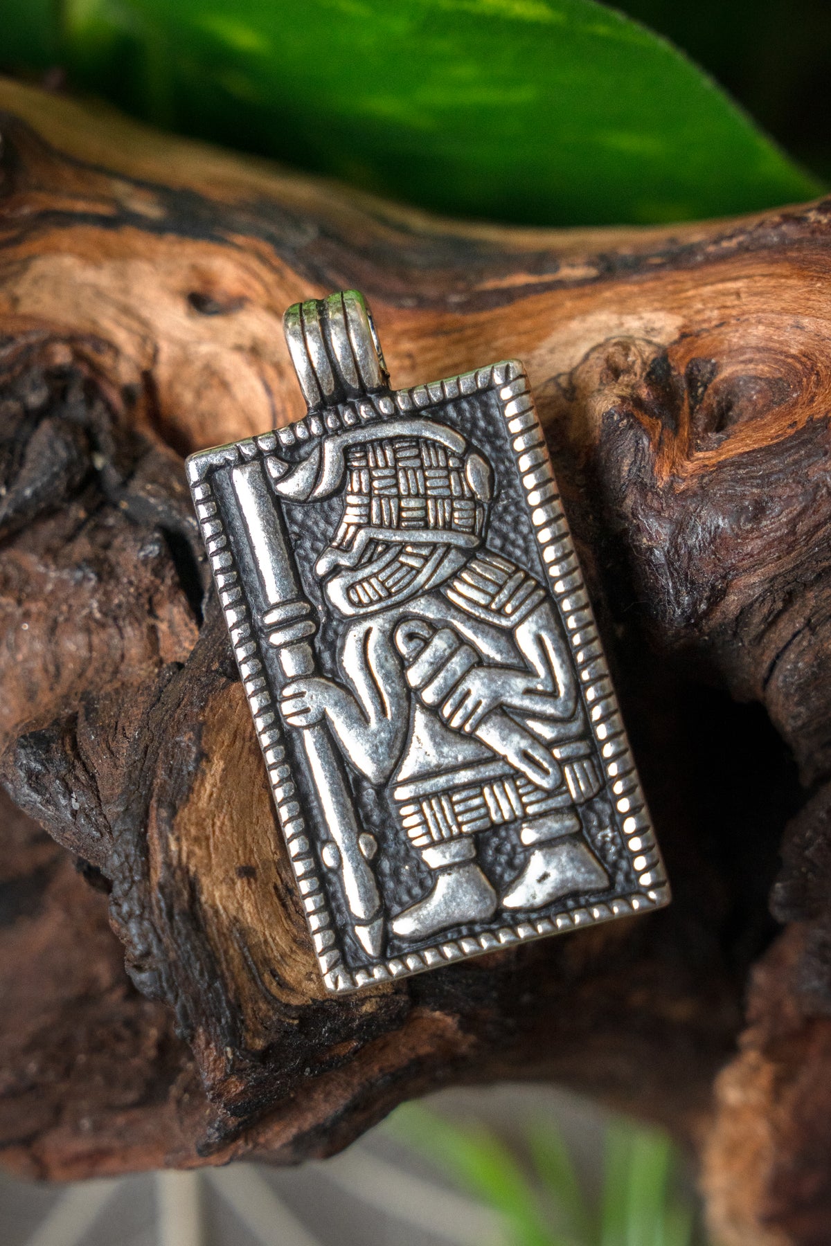 Vendel Warrior Torslunda Pressplate, Pendant silvered bronze