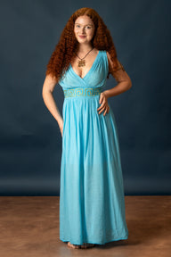 Goddess dress Penelope, turquoise