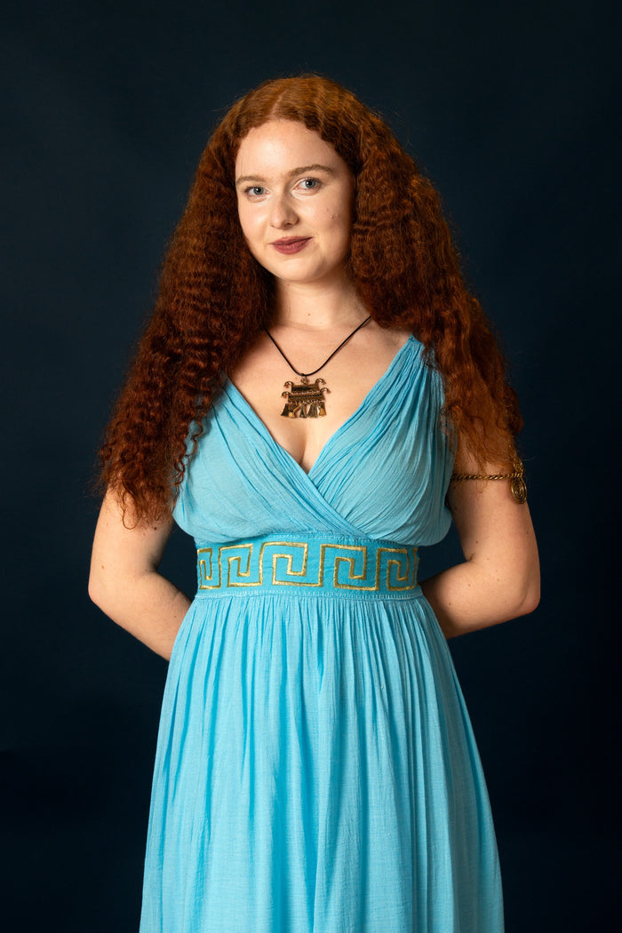 Goddess dress Penelope, turquoise
