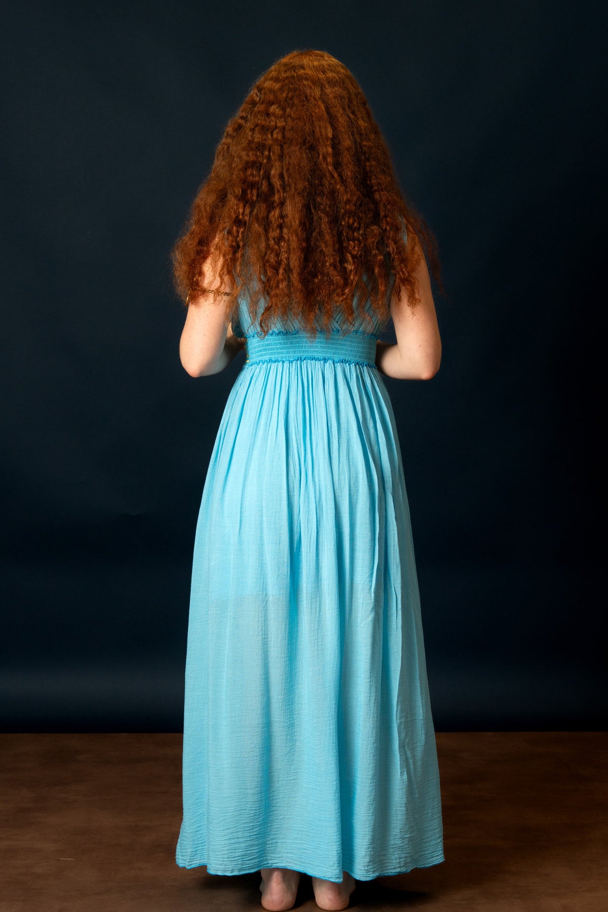 Goddess dress Penelope, turquoise