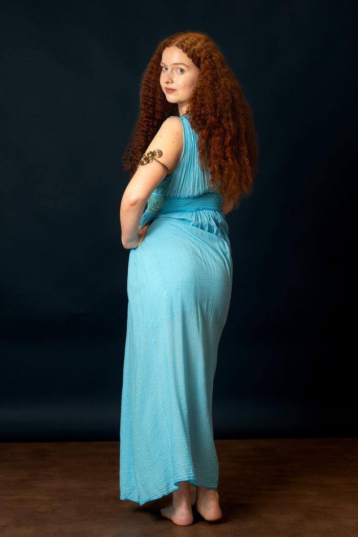 Goddess dress Penelope, turquoise