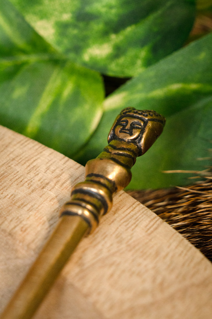 Medieval fork with girls head