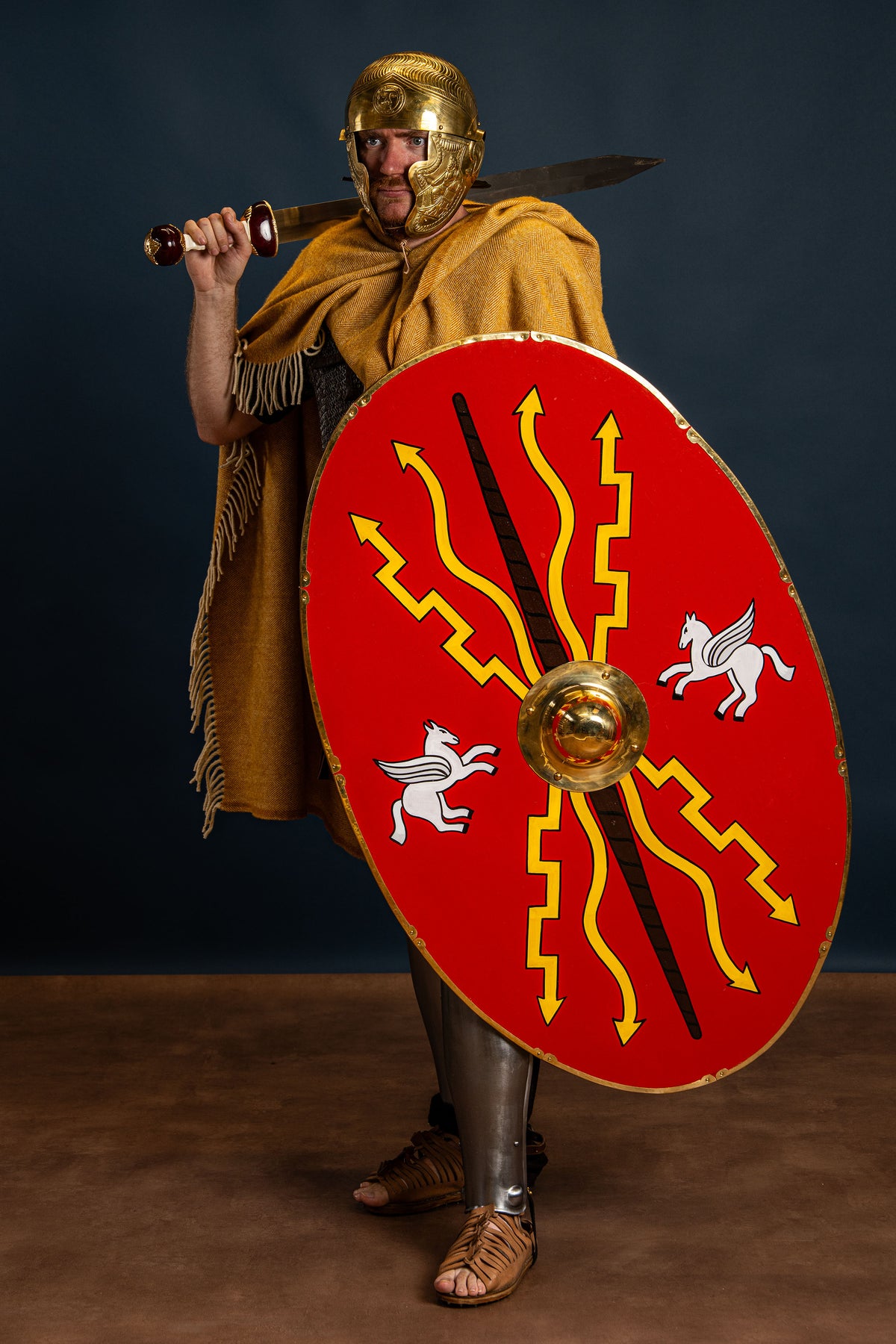 Germanic Iron Age cloak, wool, yellow