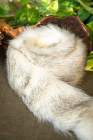Artificial fur trim for clothing, 1 metre, cream