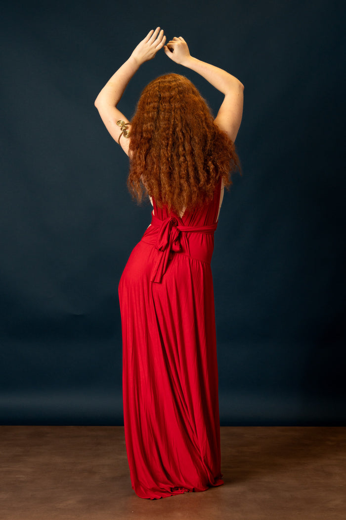 Goddess Dress Aphrodite, coral red