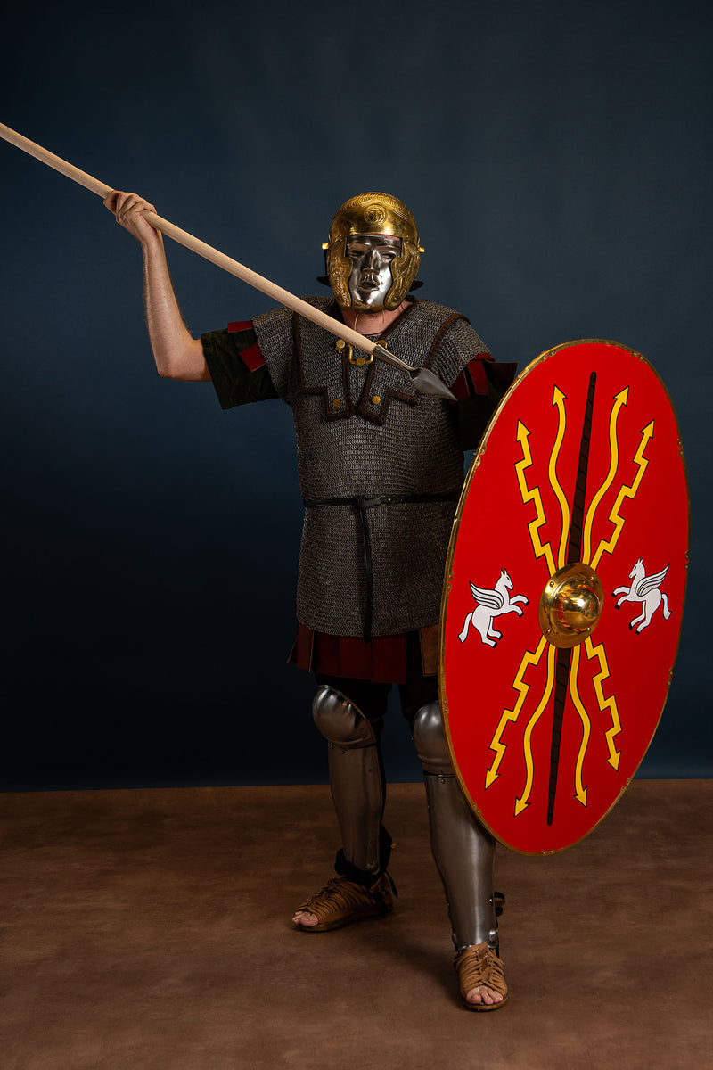 Romerske skinnebensbeskyttere (ocrae), 1,2 mm