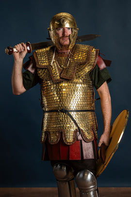 Skælpanser, lorica squamata, messing