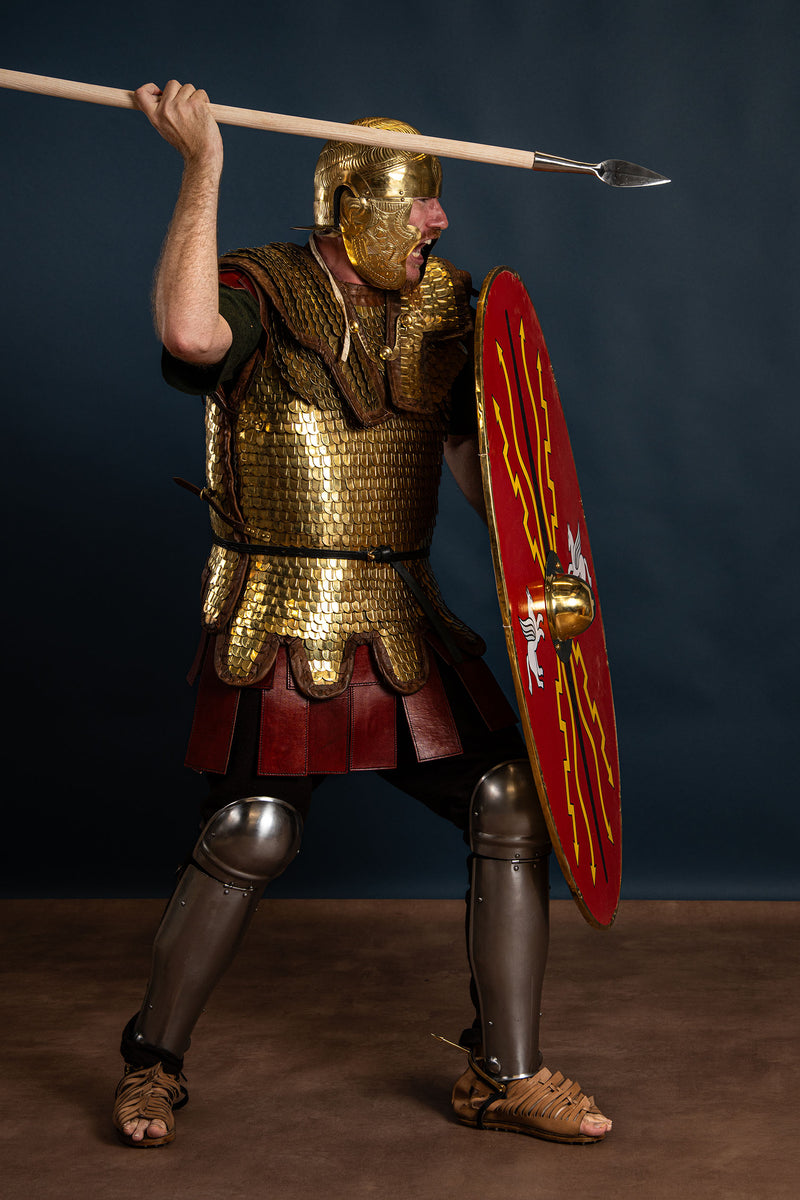 Romerske skinnebensbeskyttere (ocrae), 1,2 mm