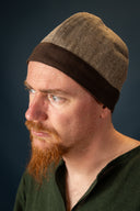 Birka hat herringbone motif, brown