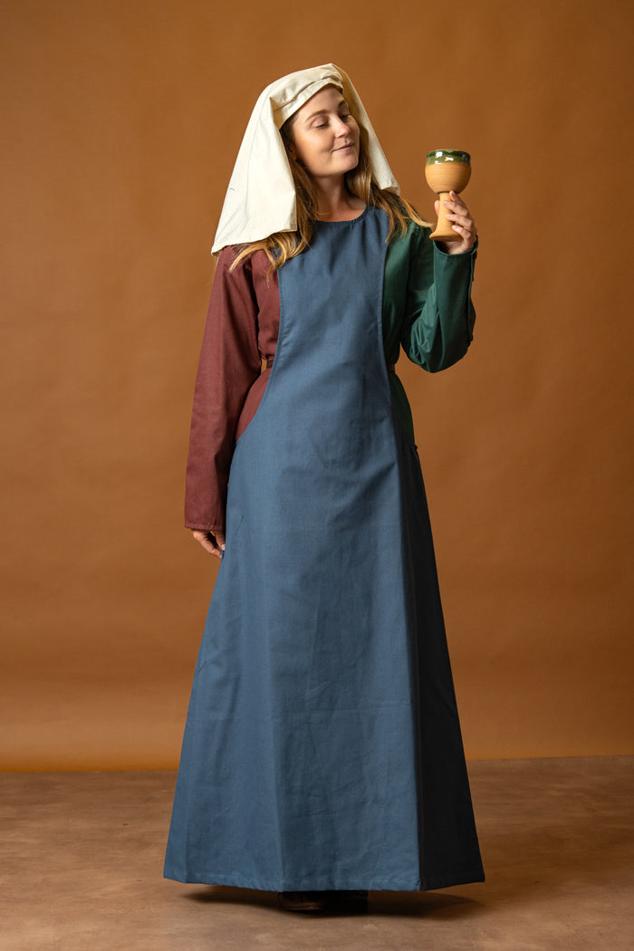 Medieval cotehardie Helena, red-green