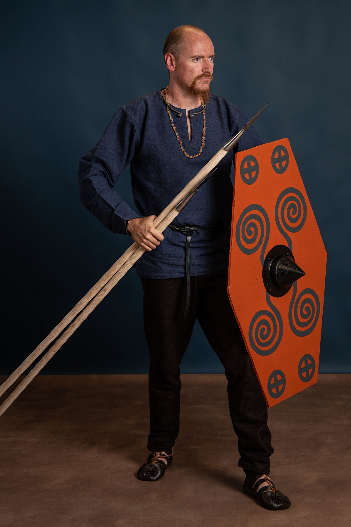 Viking tunic Hans, blue