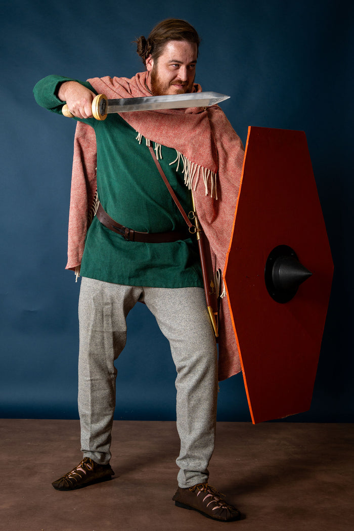 Germanic Iron Age cloak, wool, rust color