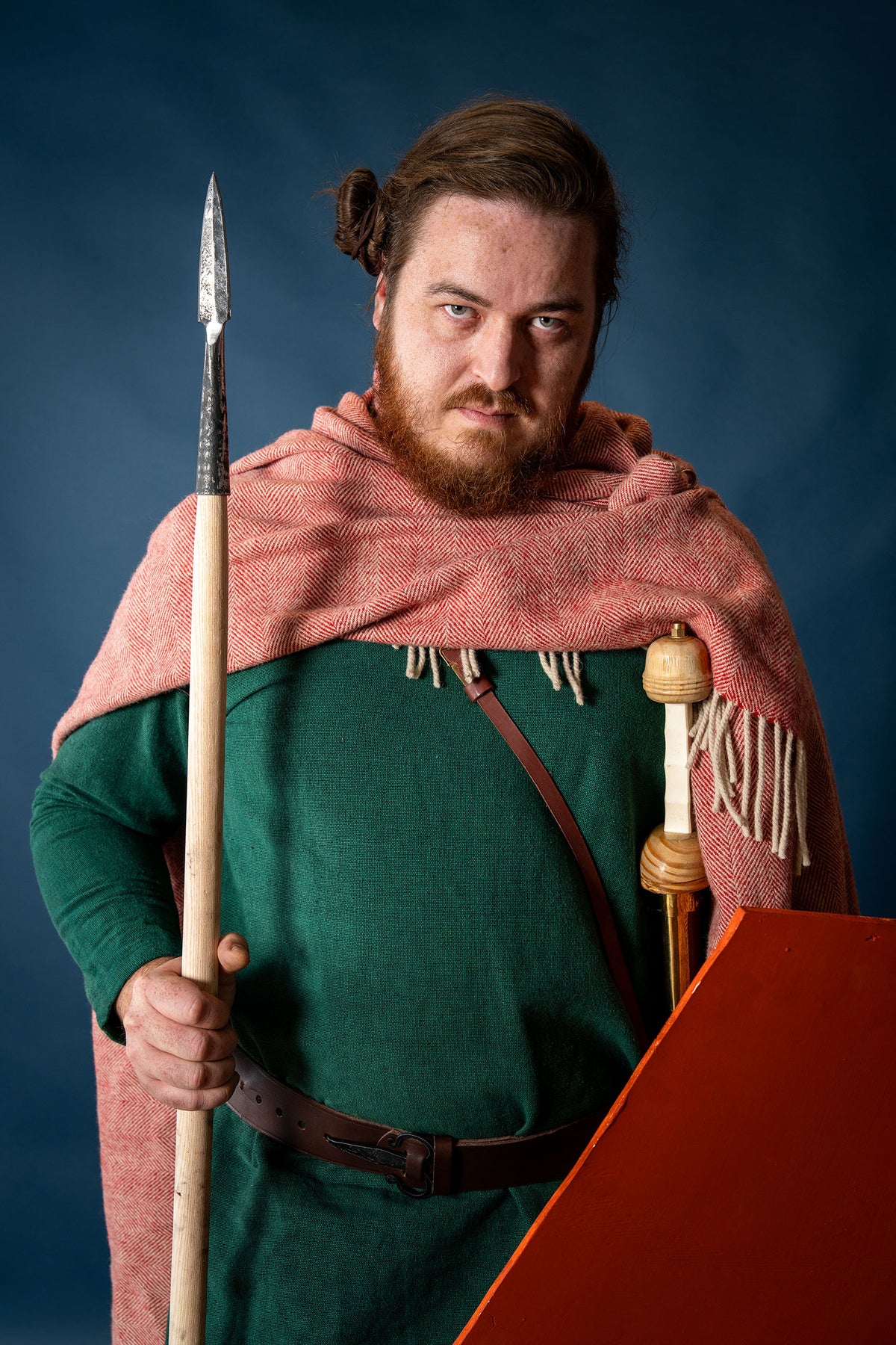 Germanic Iron Age cloak, wool, rust color