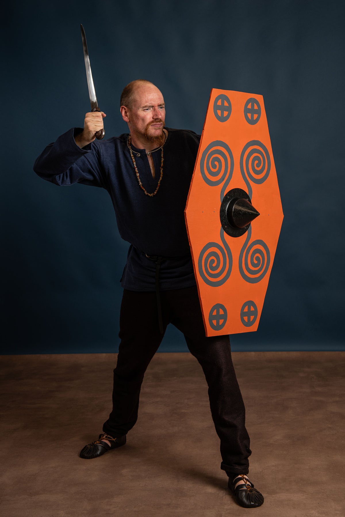 Viking tunic Hans, blue