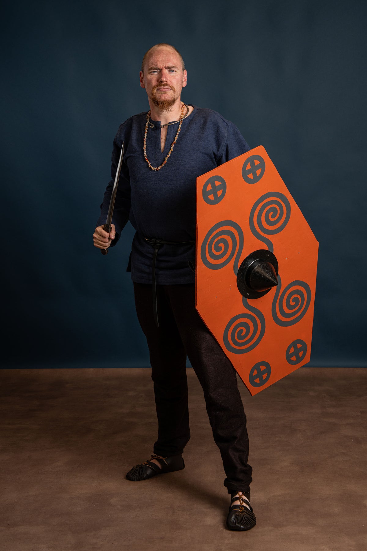 Viking tunic Hans, blue