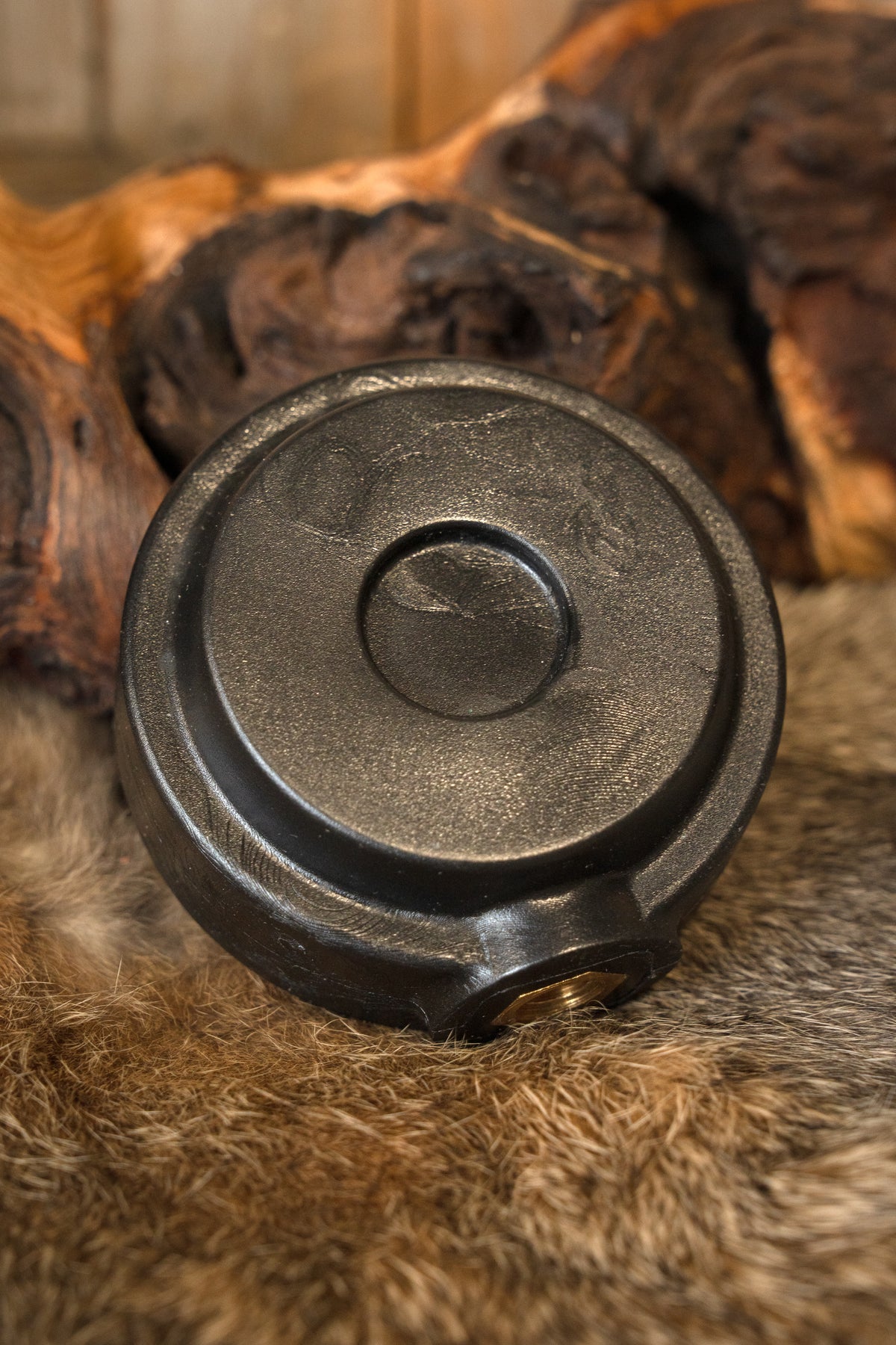 Round pommel for training sword black