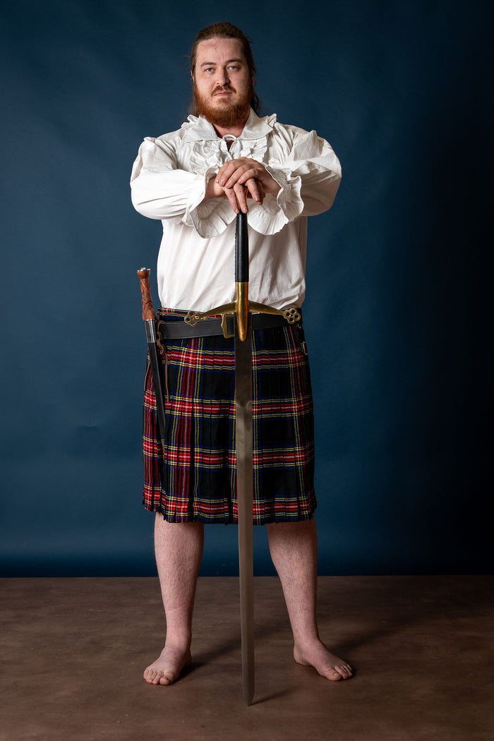 Scottish claymore with brass crossguard, semi-sharp