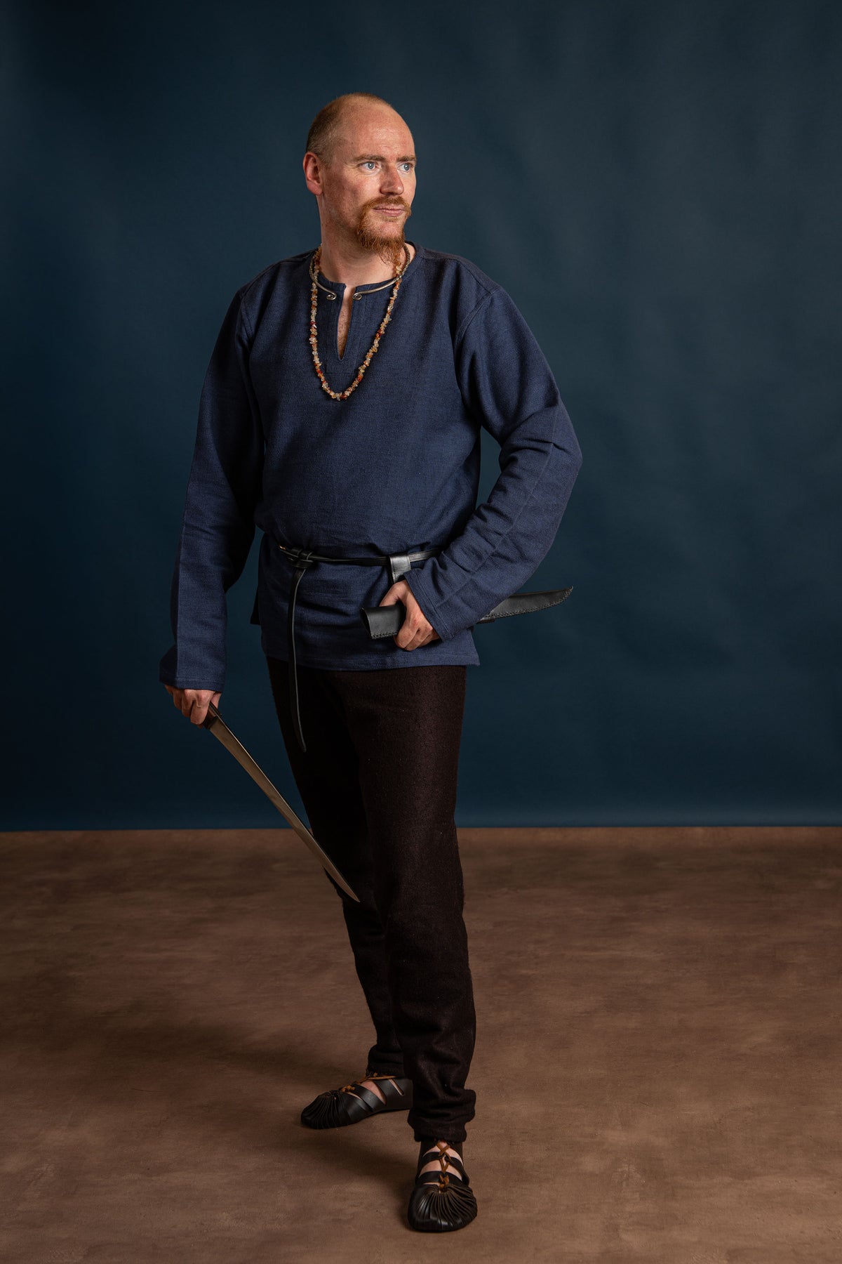 Viking tunic Hans, blue