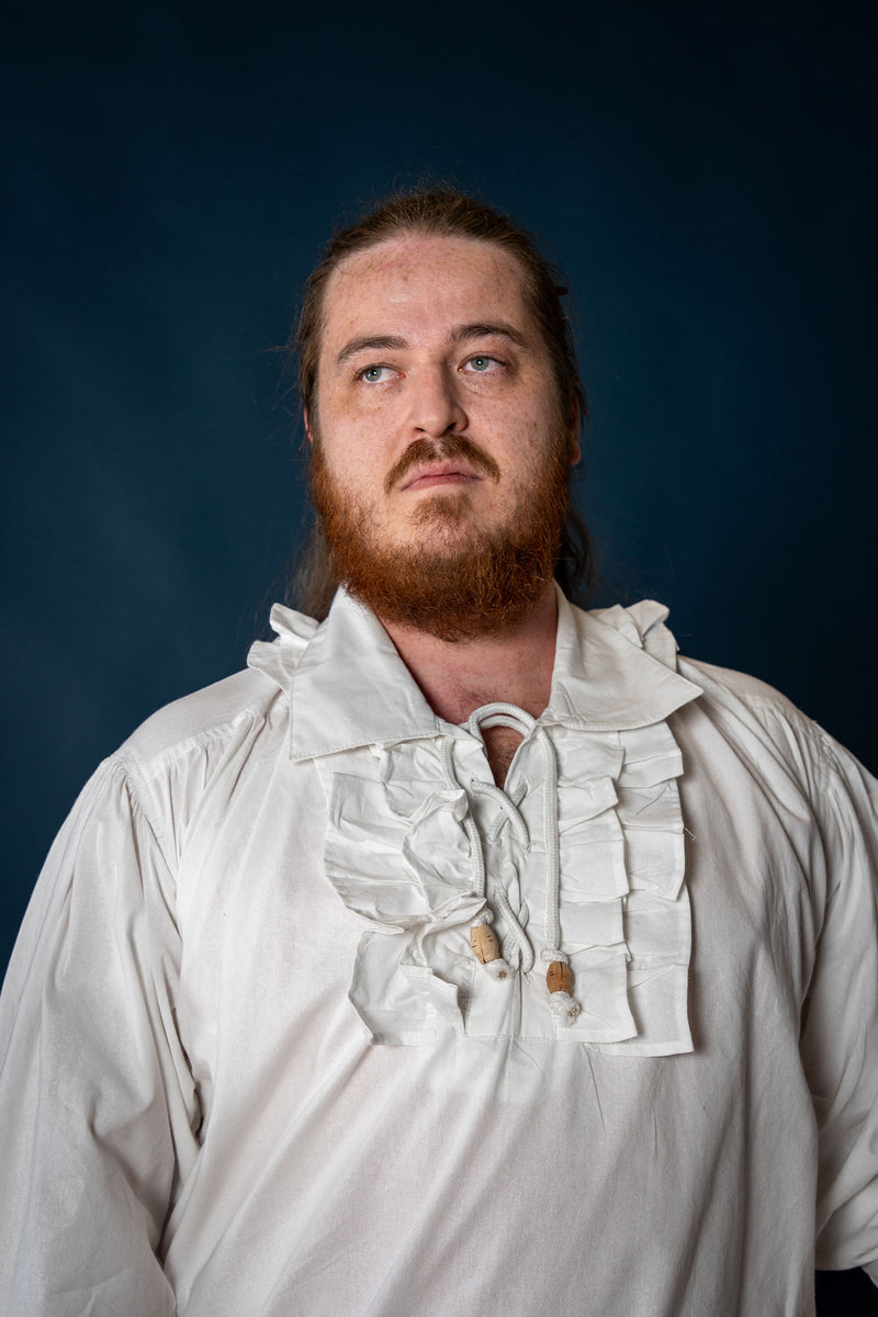 Camisa pirata, blanca