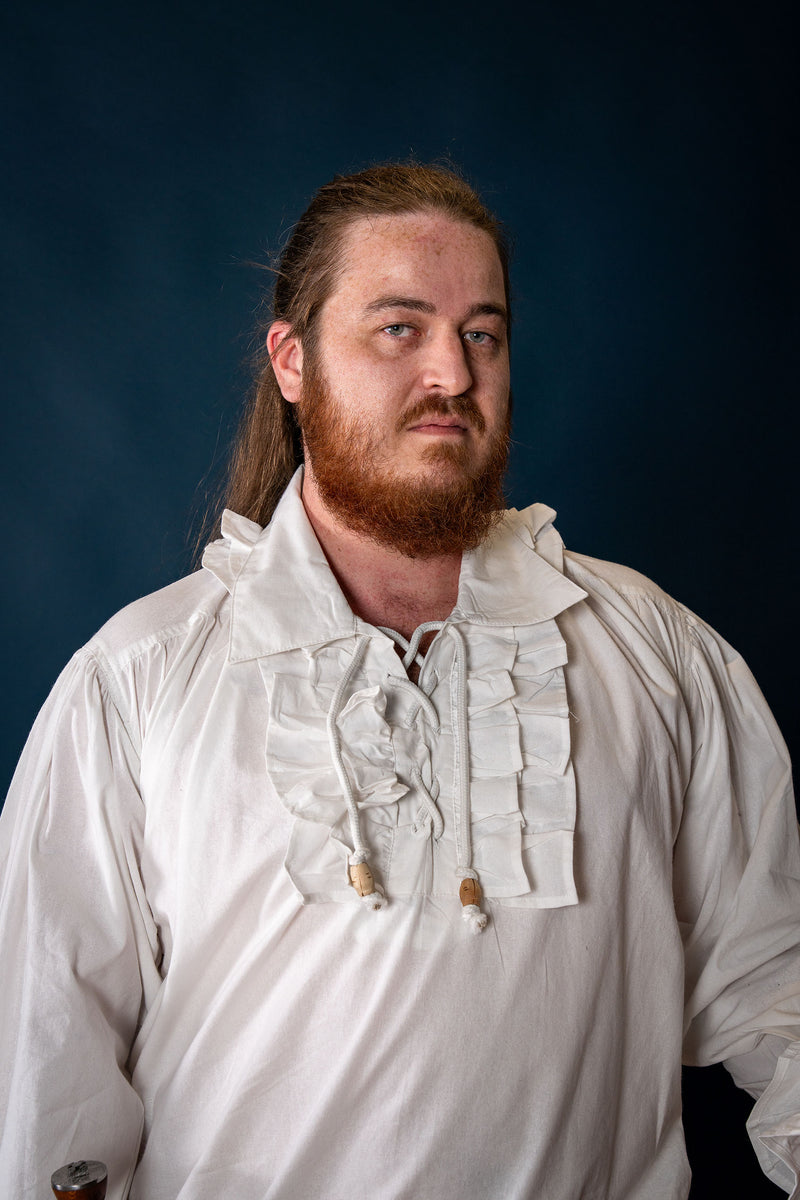 Camisa pirata, blanca