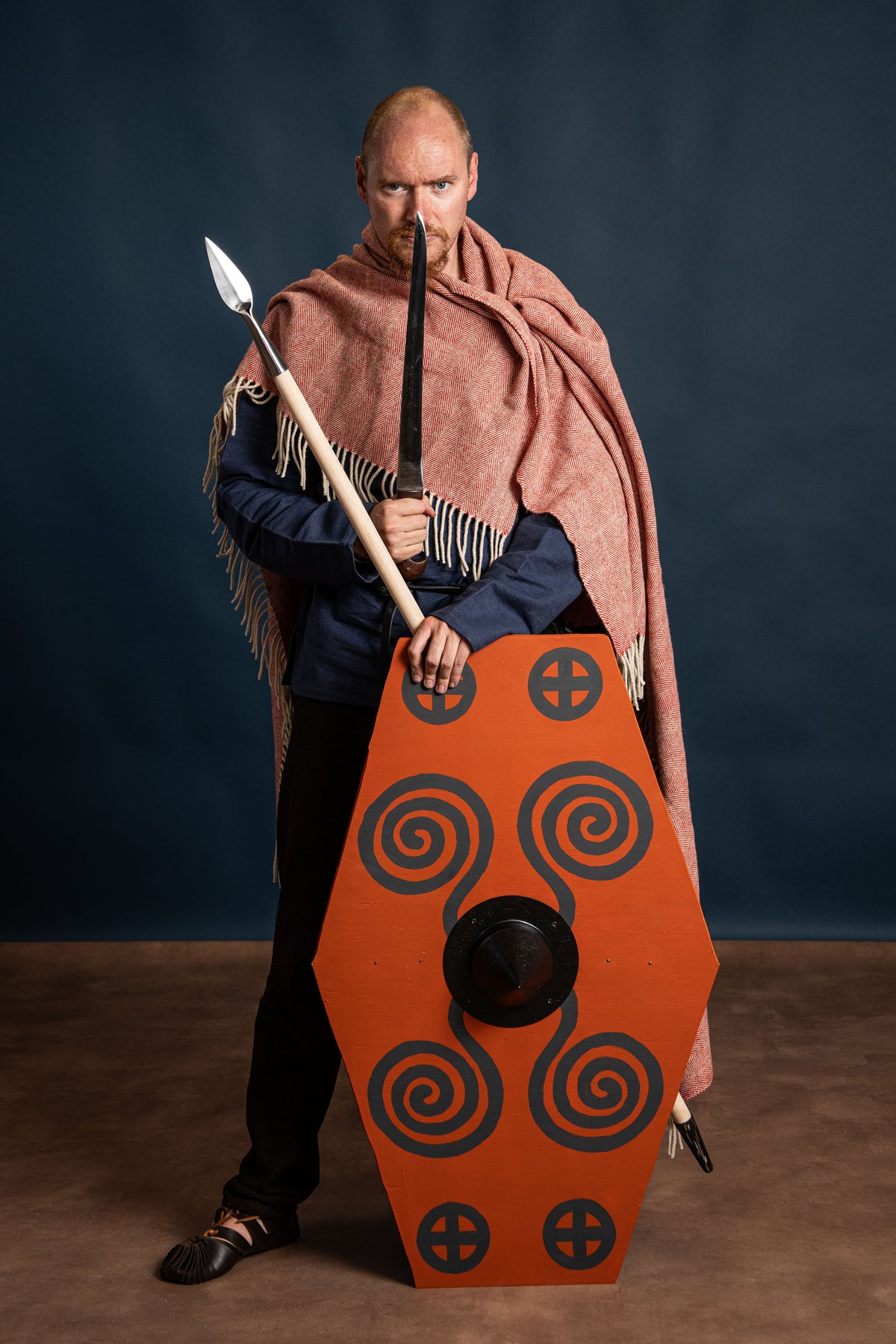 Viking tunic Hans, blue