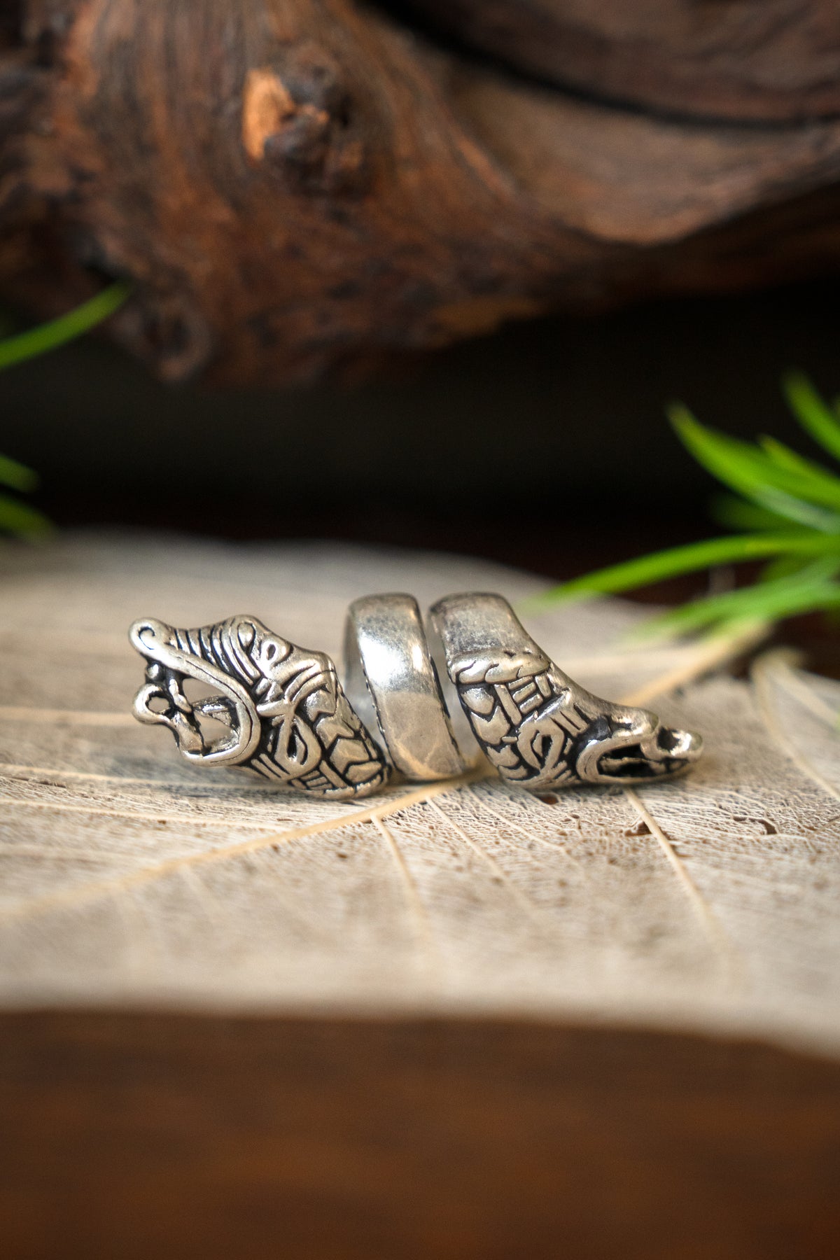 Viking beard bead Haithabu, silvered bronze