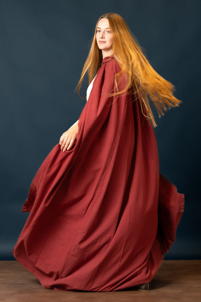 Cotton cloak, red