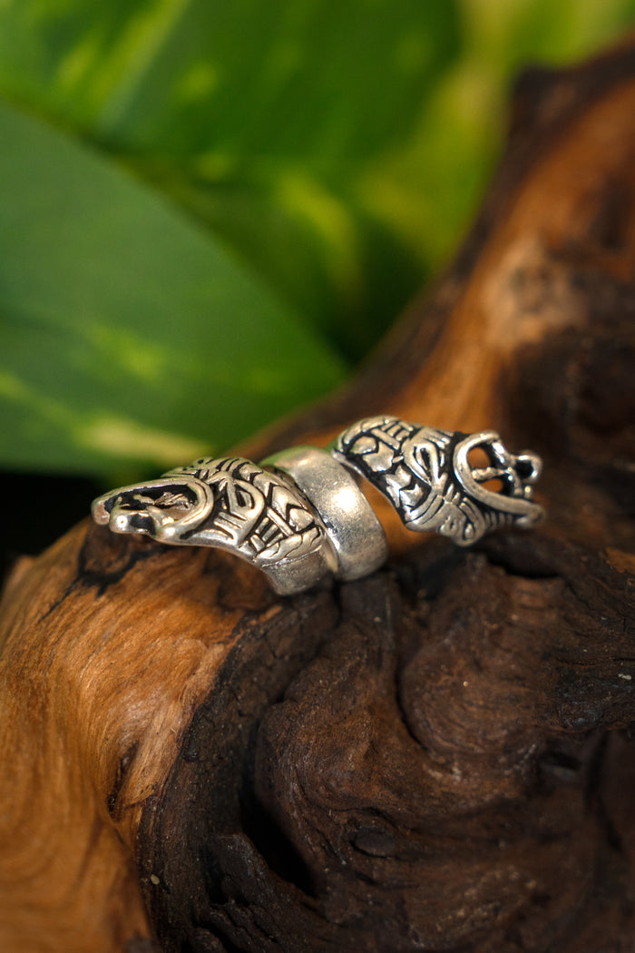 Viking beard bead Haithabu, silvered bronze