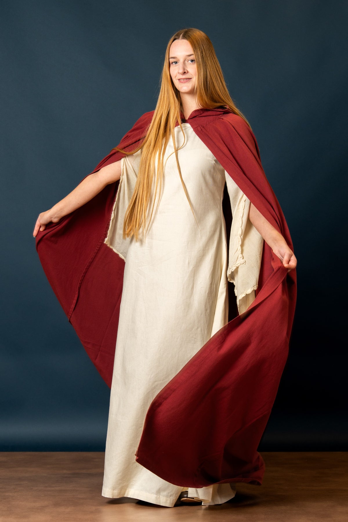 Cotton cloak, red