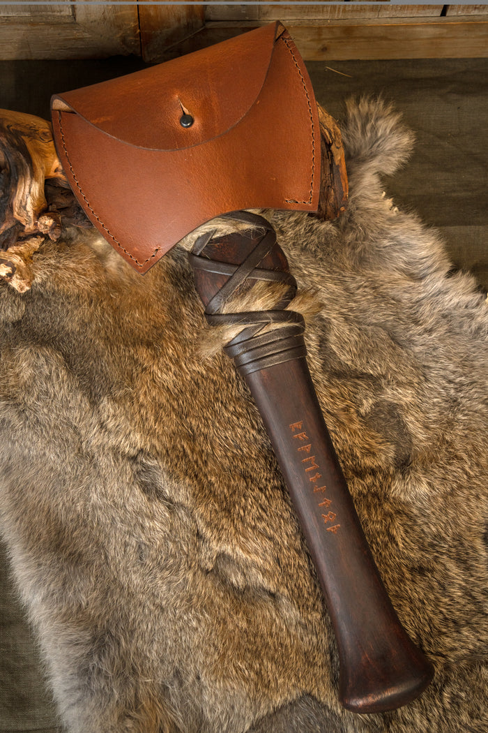 Viking axe and knife set, semi-sharp