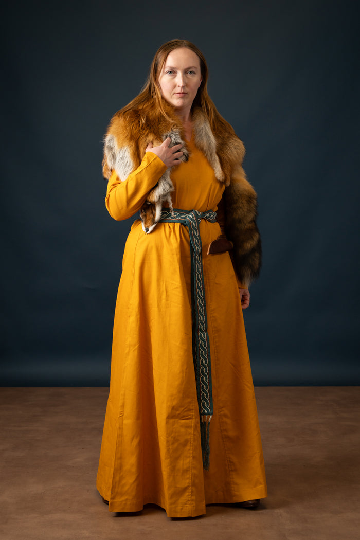 Viking dress Milla, yellow