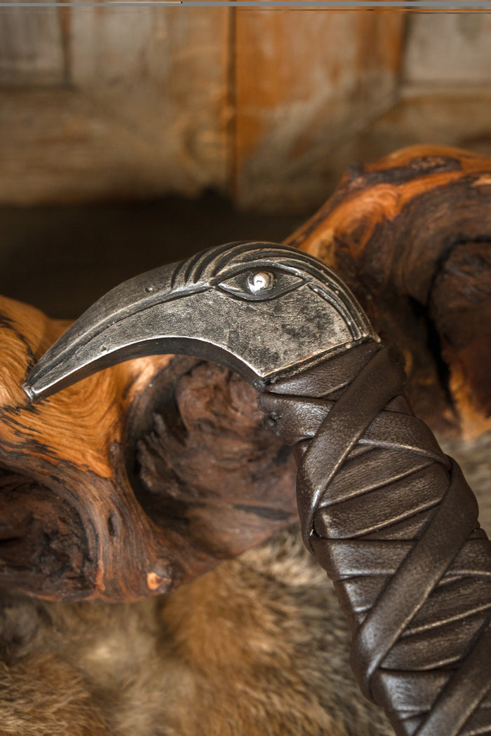 Viking axe and knife set, semi-sharp