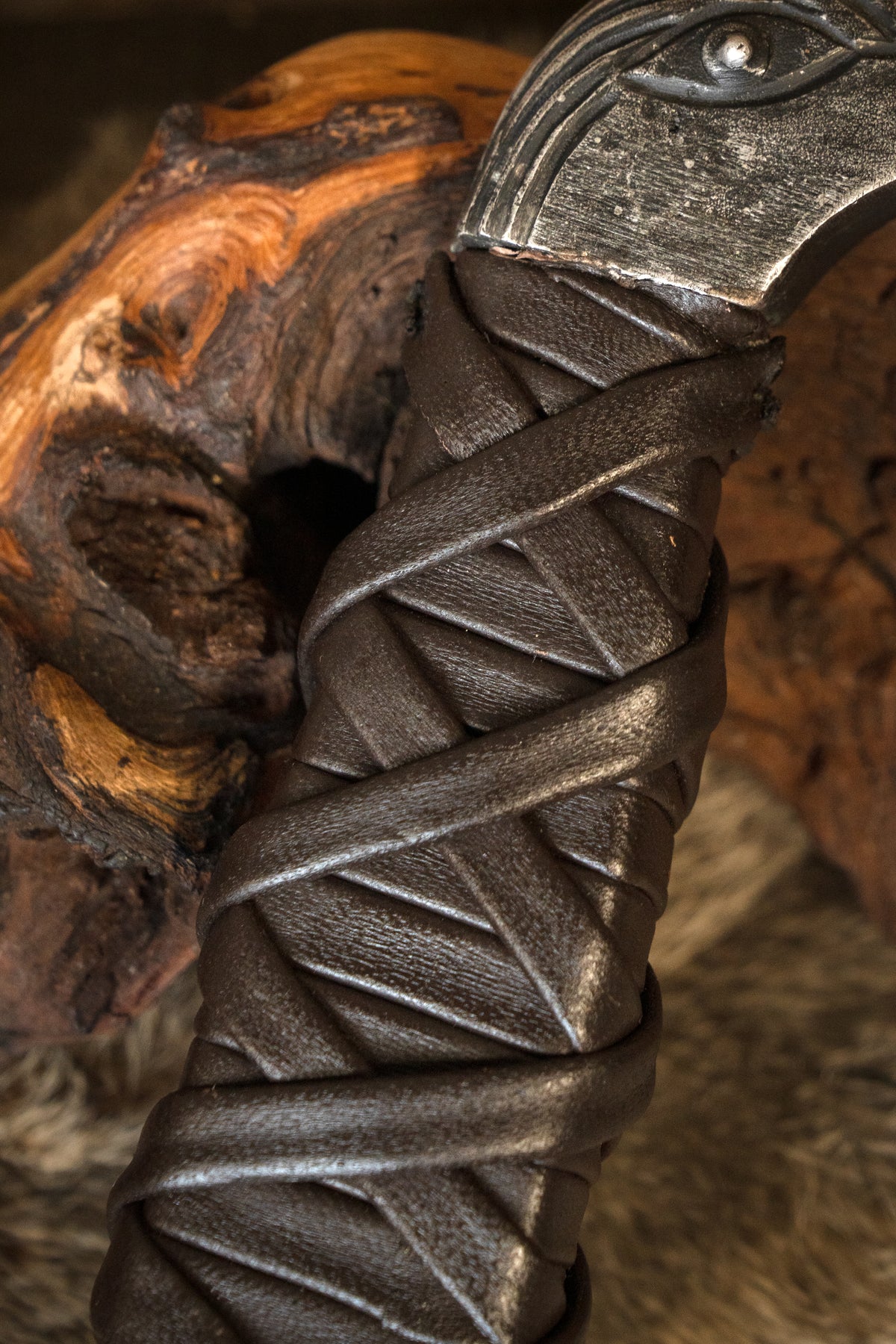 Viking axe and knife set, semi-sharp