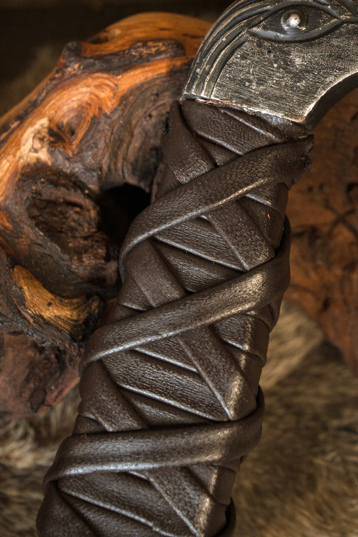Viking axe and knife set, semi-sharp