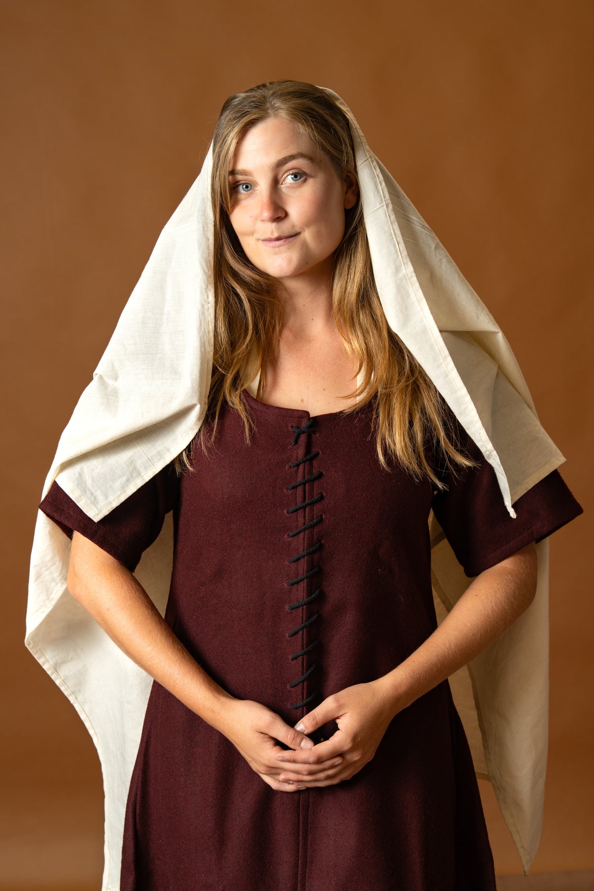 Medieval veil, 45x175 cm, cream