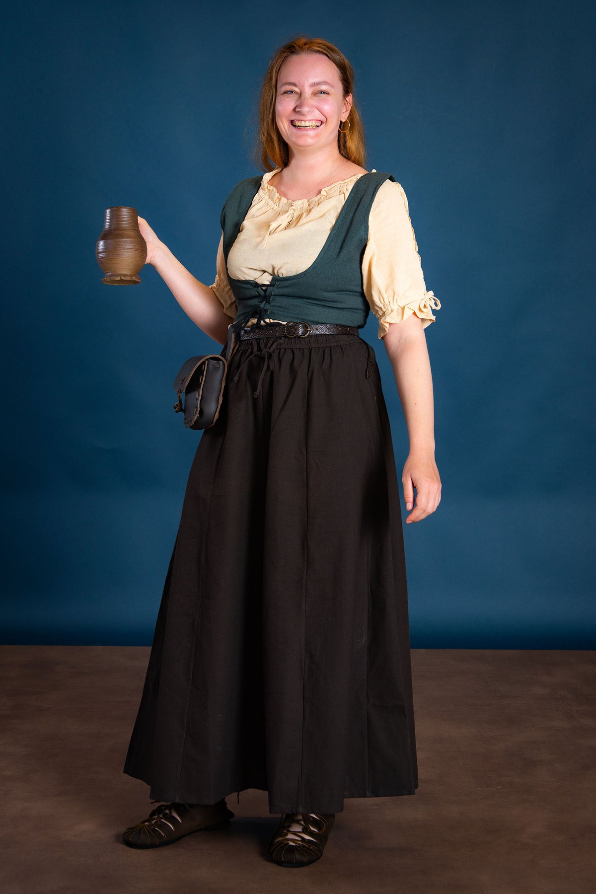 Baroque blouse Rosamund, natural