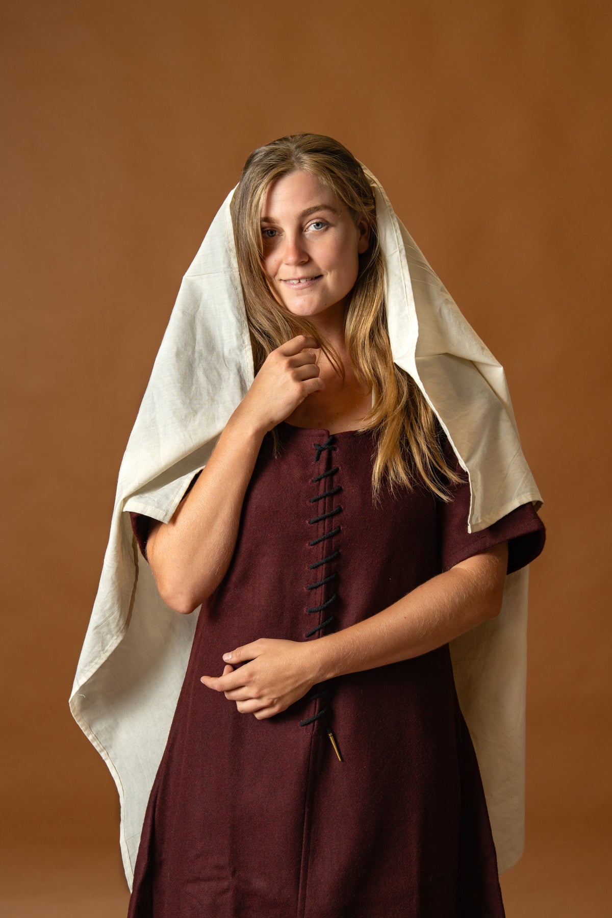 Medieval veil, 45x175 cm, cream
