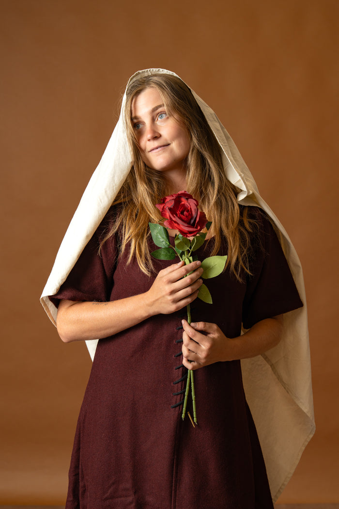 Medieval veil, 45x175 cm, cream