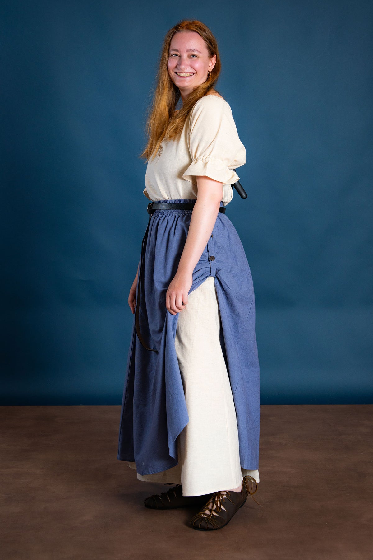 Medieval skirt Elise, blue