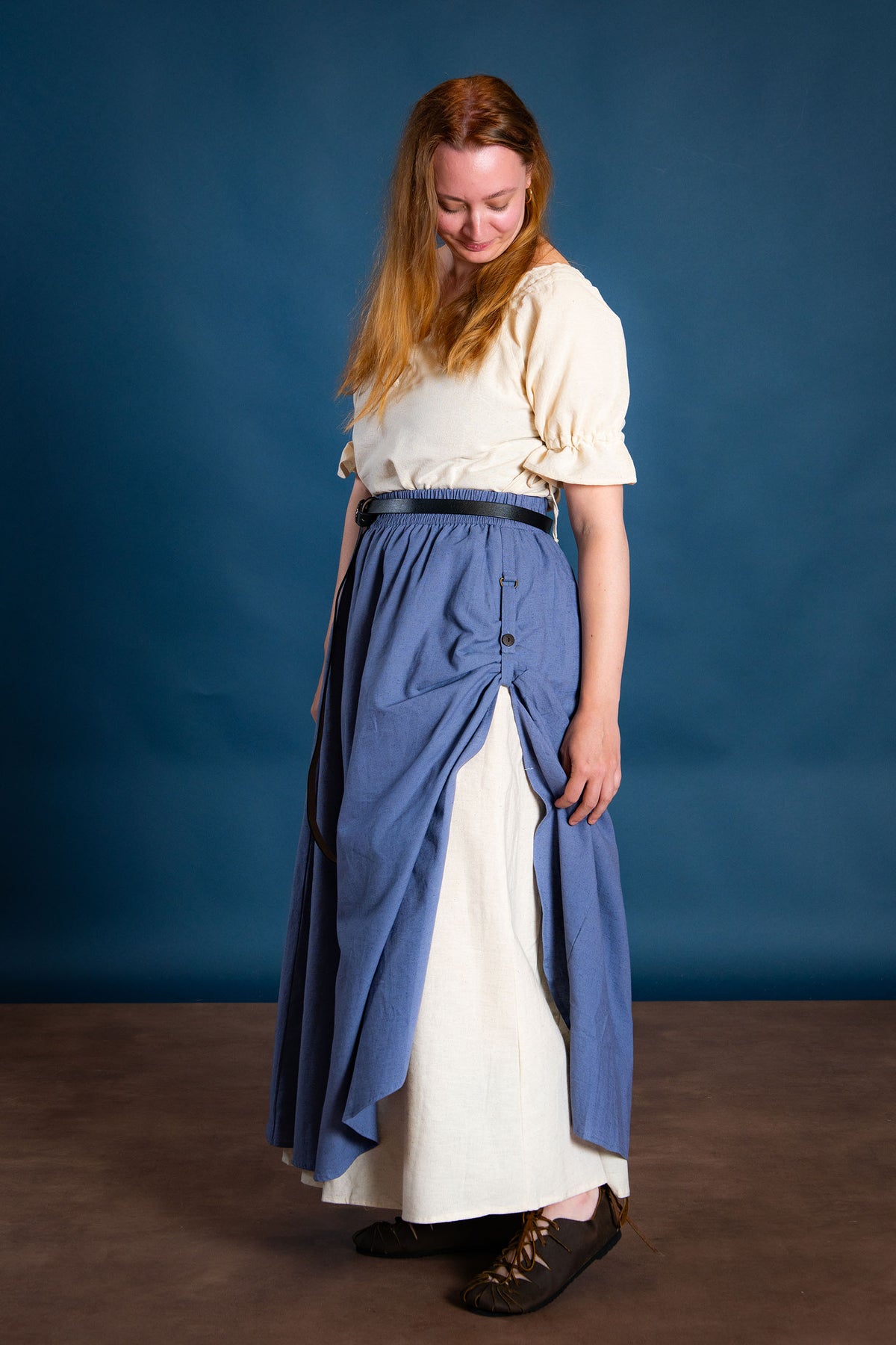 Medieval skirt Elise, blue