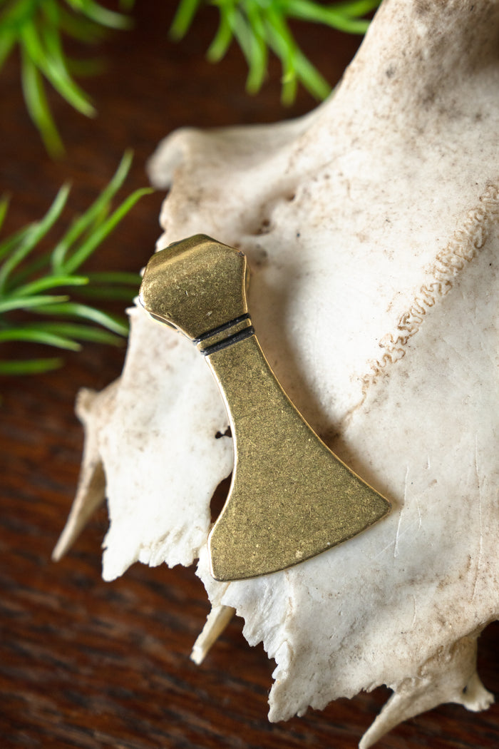 Viking beard jewel, brass, zamak