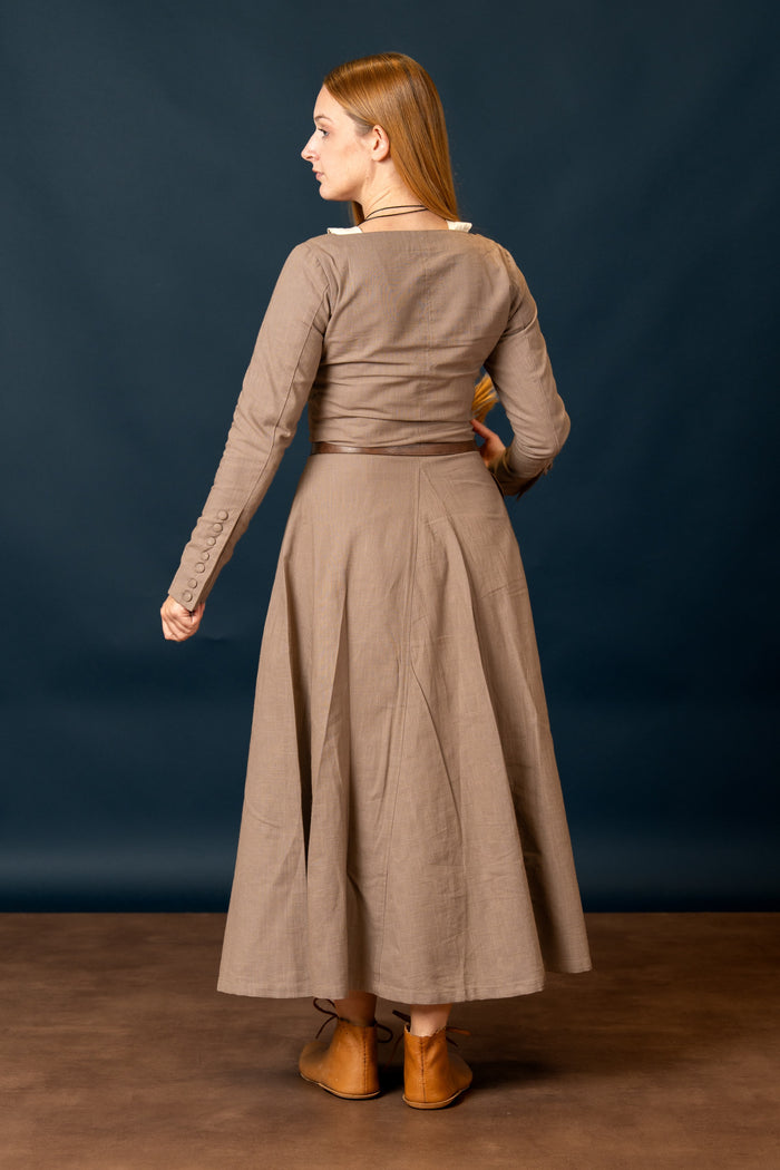 Cotehardie Marian, cotton, brown