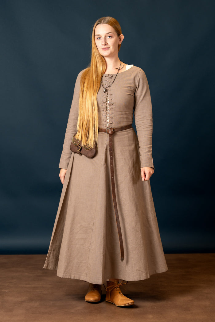 Cotehardie Marian, cotton, brown