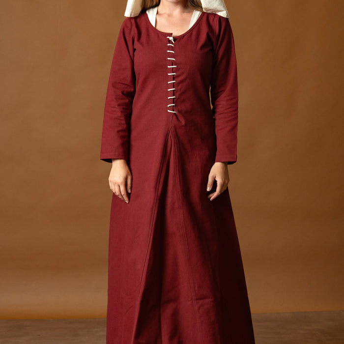 Cotehardie Christina, burgundy red